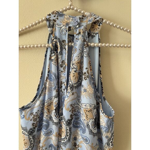 Altar'd State Womens Size Small Blue Floral Paisley Maxi Dress Sleeveless - Picture 4 of 5